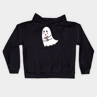 Boo-tea-full bobba tea ghost Kids Hoodie